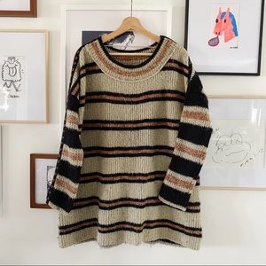 Free People Sid Striped Tunic Sweater